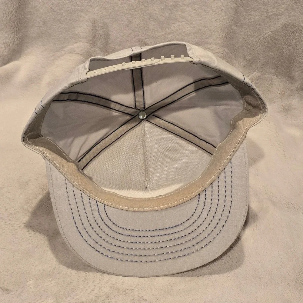 ICI Seeds Vintage Snapback‎ Trucker Hat Blue Embroidered Logo Gray Adjustable